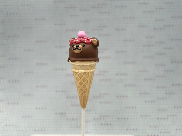 Valentine's Bear Cone Cake Pops (Pickup)