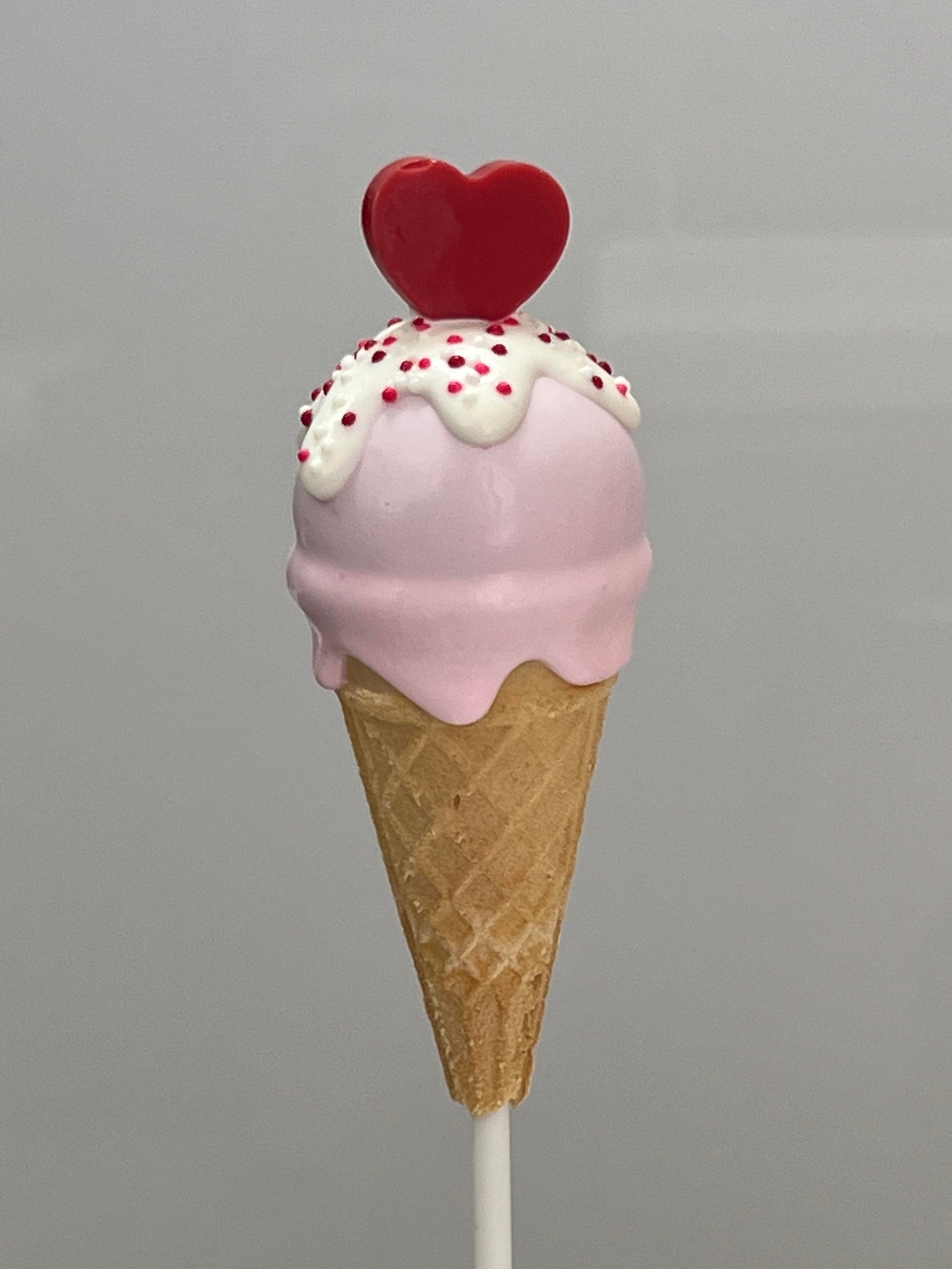 Valentine's Ice Cream Cone Cake Pops (Pickup)